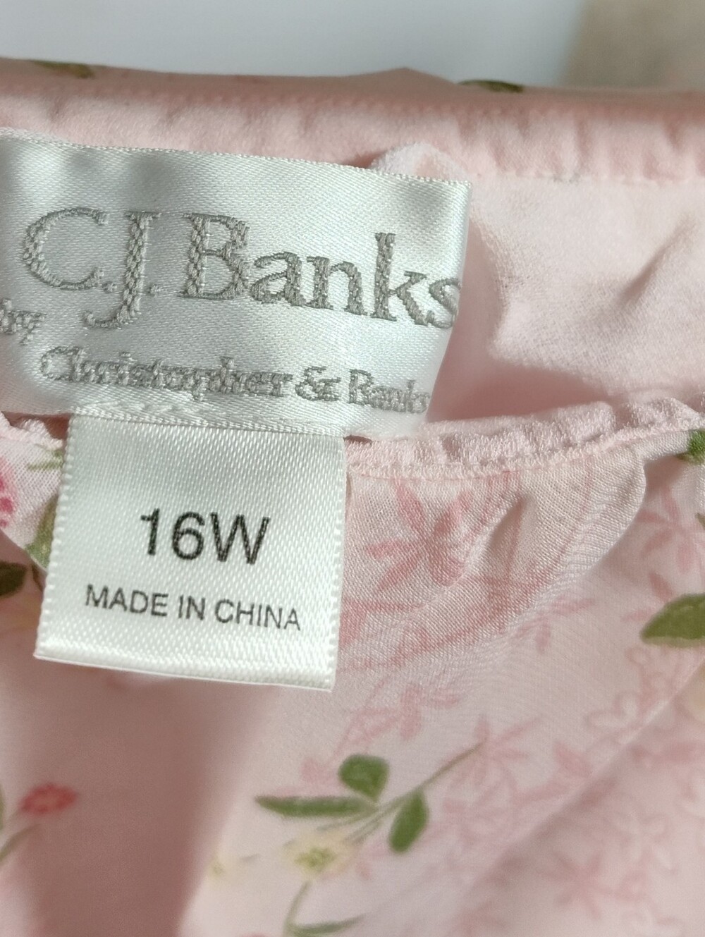 Pink Floral Ruffle Dress with Ribbon Trim - Picture 2 of 2